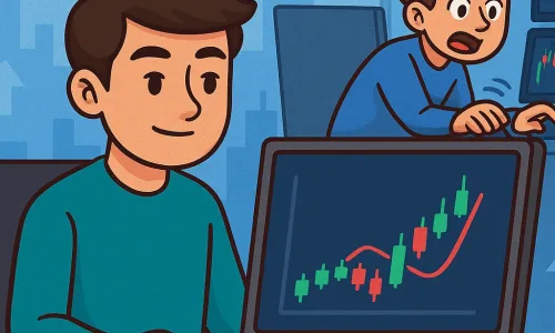 A calm, strategic trader focuses on quality over quantity, while another overtrades and gets overwhelmed.